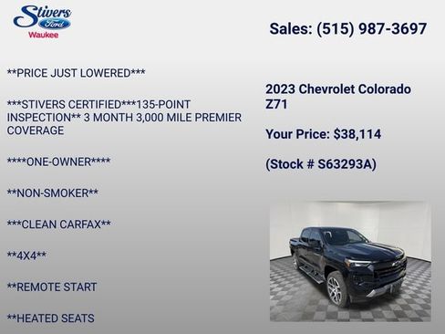 Used 2023 Chevrolet Colorado Z71 w/ Z71 Convenience Package 2 AWD/4WD image 8