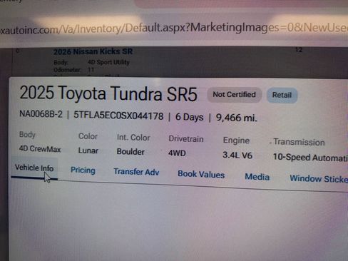 Used 2025 Toyota Tundra SR5 w/ SR5 Convenience Package AWD/4WD image 20