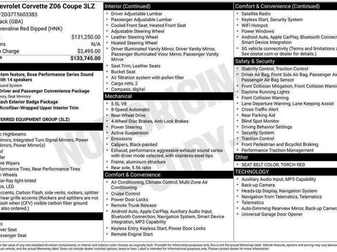 Used 2026 Chevrolet Corvette Z06 RWD image 9