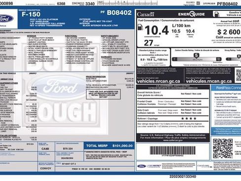 Certified 2023 Ford F150 Platinum w/ FX4 Off-Road Package AWD/4WD image 36