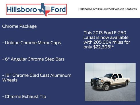Used 2013 Ford F250 Lariat w/ Chrome Pkg image 4