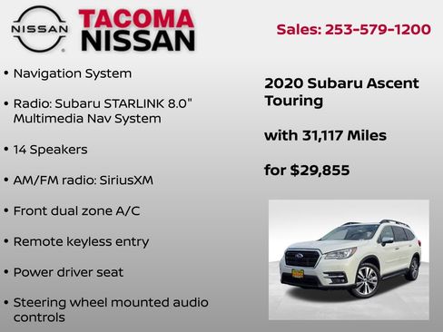 Used 2020 Subaru Ascent Touring image 6