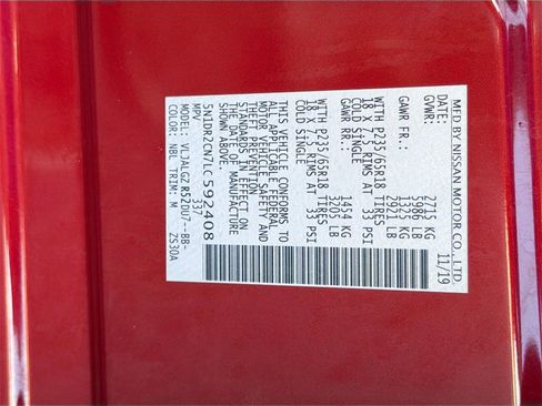 Used 2020 Nissan Pathfinder SL w/ Cargo Package image 34