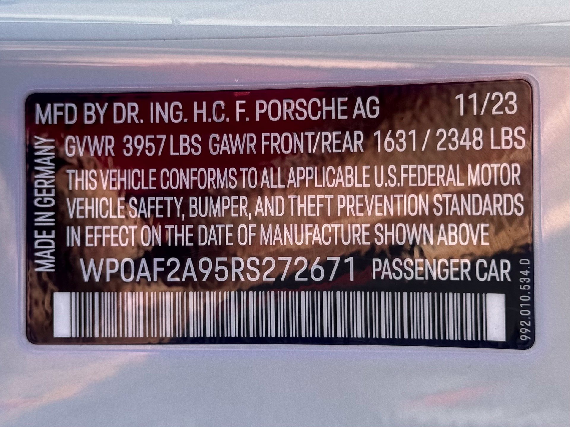 Certified 2024 Porsche 911 GT3 RS RWD image 42