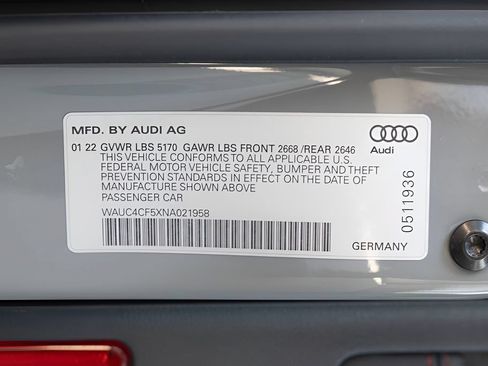 Used 2022 Audi S5 Premium Plus w/ Premium Plus Package AWD/4WD image 90