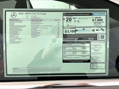Certified 2026 Mercedes-Benz GLE 53 AMG 4MATIC Coupe image 17