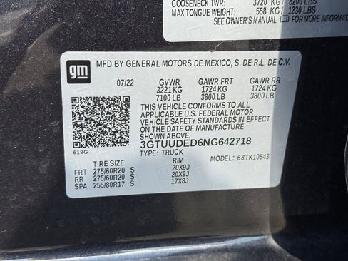 Certified 2022 GMC Sierra 1500 SLT w/ SLT Premium Plus Package AWD/4WD image 26