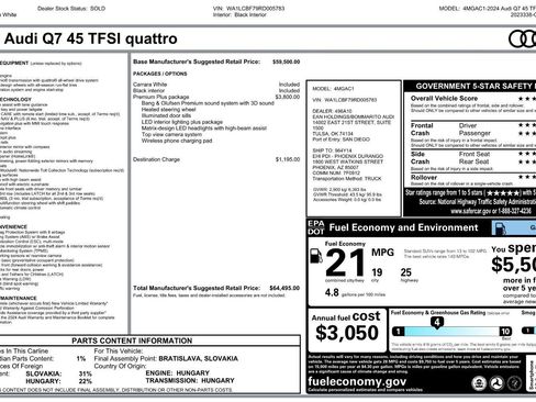 Used 2024 Audi Q7 2.0T Premium Plus AWD/4WD image 5