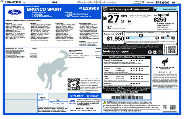 Used 2025 Ford Bronco Sport Big Bend AWD/4WD image 25