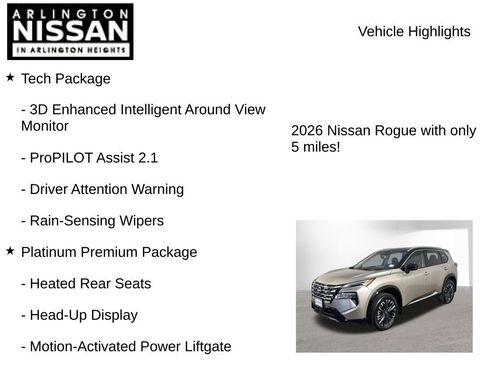 New 2026 Nissan Rogue Platinum w/ Tech Package image 8