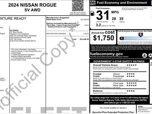 Used 2024 Nissan Rogue SV AWD/4WD image 3