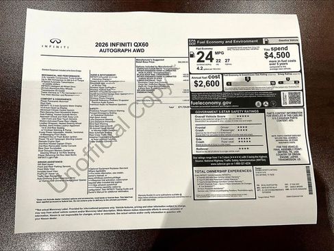 New 2026 INFINITI QX60 Autograph AWD/4WD image 41