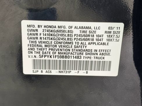 Used 2011 Honda Ridgeline RTL image 39