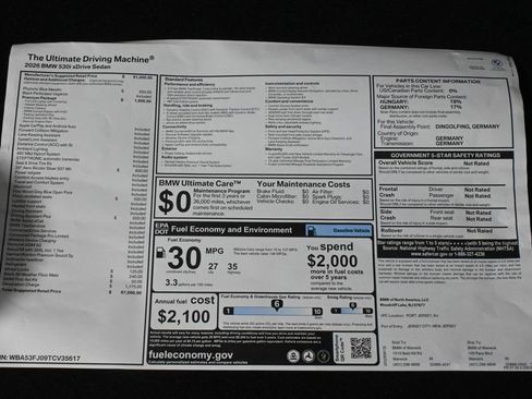 Used 2026 BMW 530i xDrive w/ Premium Package image 40