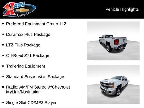 Used 2018 Chevrolet Silverado 2500 LTZ w/ Duramax Plus Package image 2