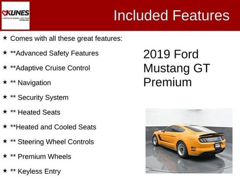 Used 2019 Ford Mustang GT Premium w/ GT Performance Package image 2