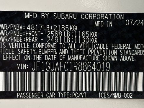 Used 2024 Subaru Impreza 2.0i Sport image 40