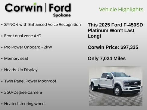 Certified 2025 Ford F450 Platinum w/ Platinum Plus Package image 19
