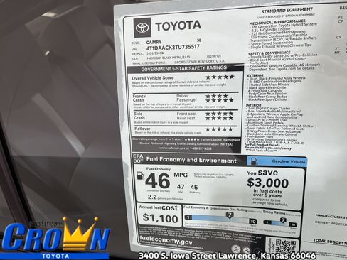 New 2026 Toyota Camry SE FWD image 40