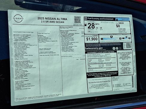 New 2025 Nissan Altima 2.5 SR w/ SR Premium Package image 19