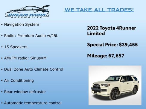 Used 2022 Toyota 4Runner Limited image 2