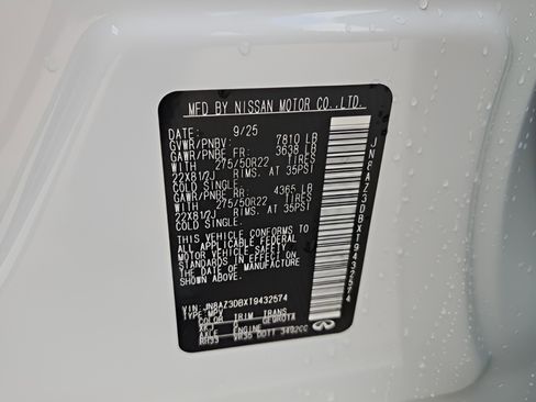 New 2026 INFINITI QX80 4WD w/ Sport Exterior Package image 15