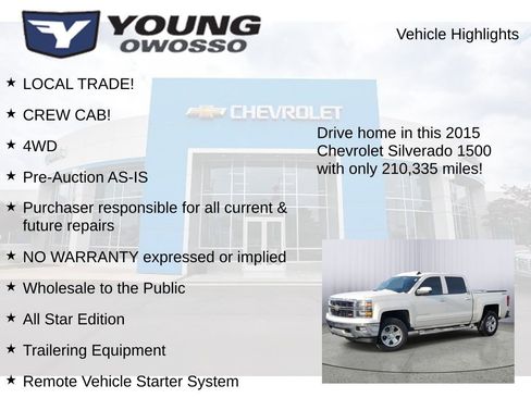 Used 2015 Chevrolet Silverado 1500 LT w/ All Star Edition image 8