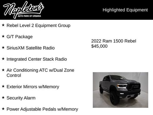 Used 2022 RAM 1500 Rebel w/ G/T Package image 15