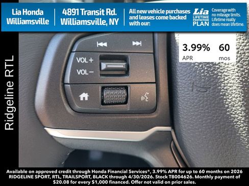 New 2026 Honda Ridgeline RTL image 19