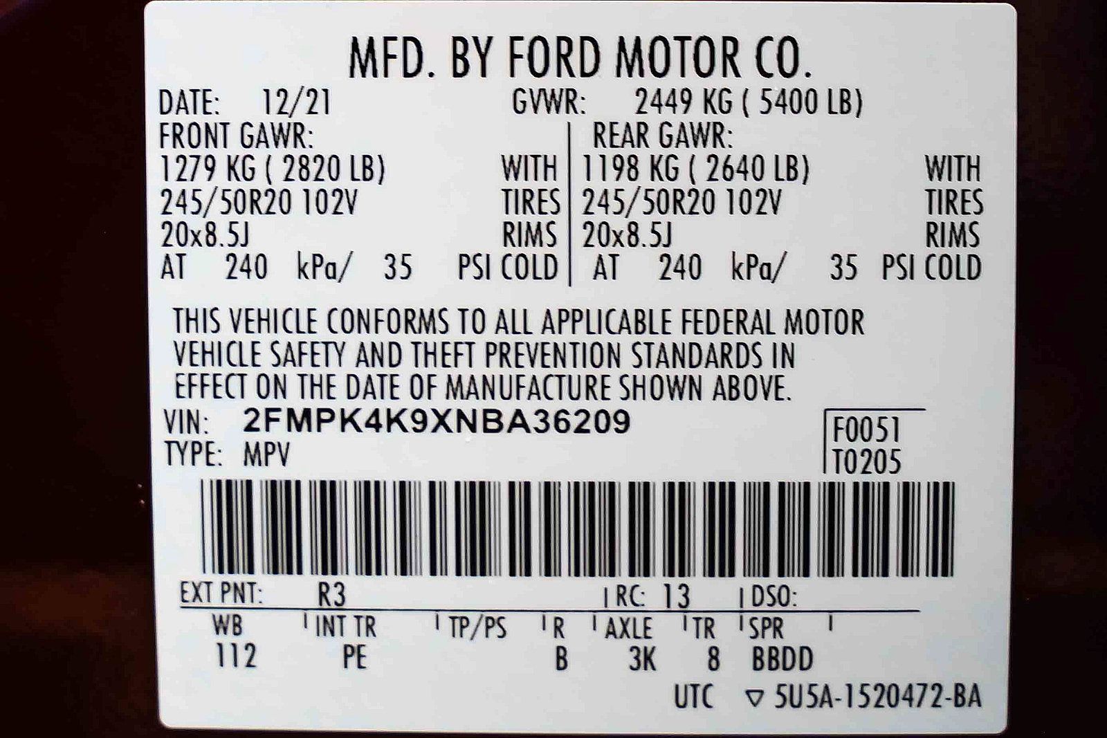 Used 2022 Ford Edge Titanium w/ Equipment Group 301A AWD/4WD image 25