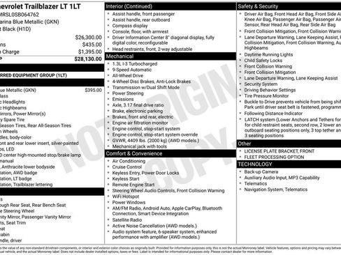 Used 2025 Chevrolet TrailBlazer LT AWD/4WD image 42