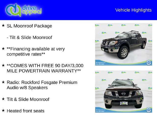 Used 2012 Nissan Frontier SL w/ Moonroof Pkg AWD/4WD image 12