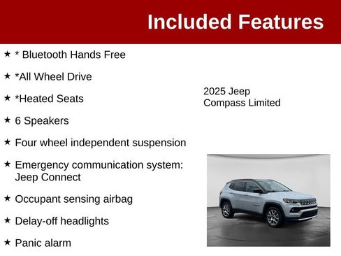 Used 2025 Jeep Compass Limited AWD/4WD image 3