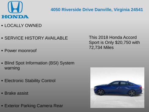 Used 2018 Honda Accord Sport image 7