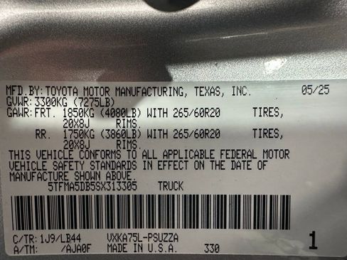Used 2025 Toyota Tundra 1794 Edition AWD/4WD image 11