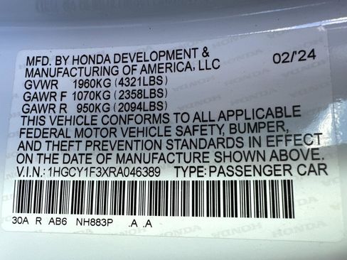 Certified 2024 Honda Accord EX image 38