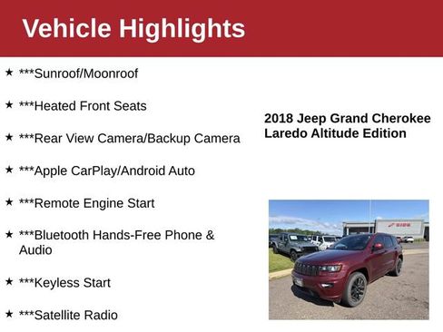 Used 2018 Jeep Grand Cherokee Altitude AWD/4WD image 4