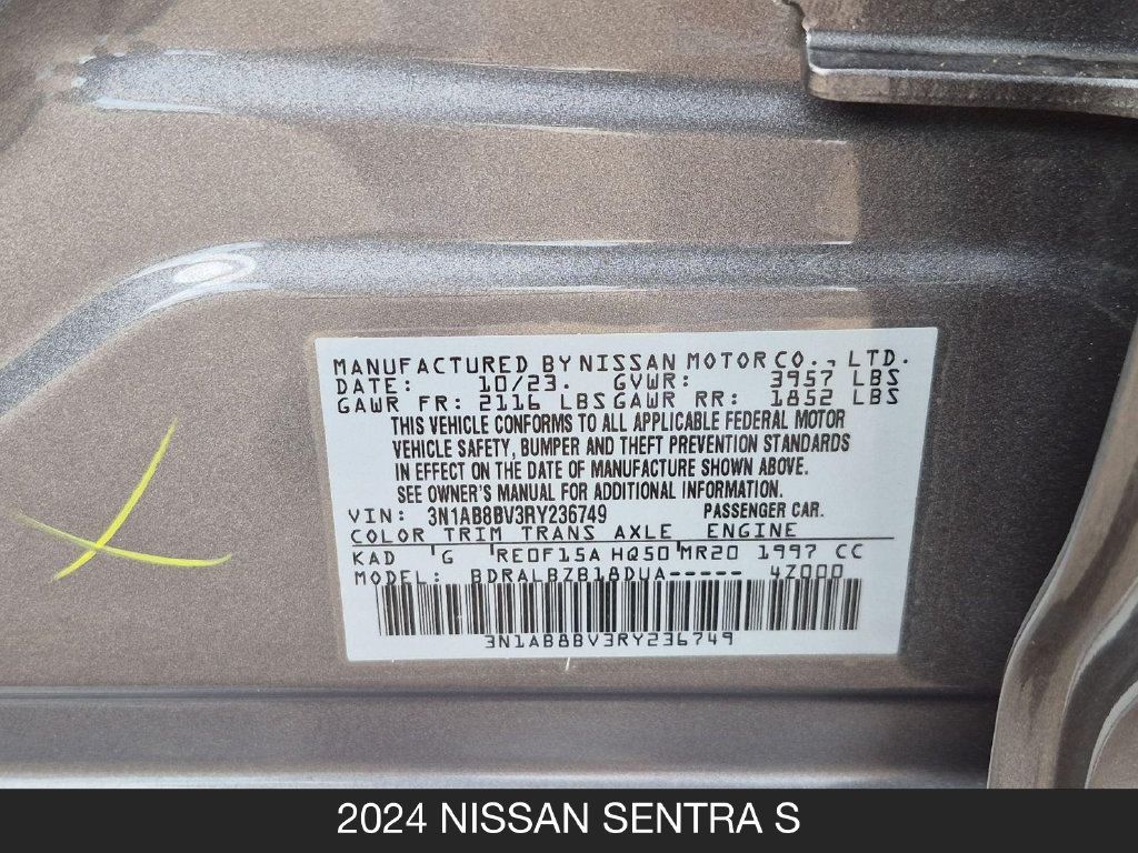 Certified 2024 Nissan Sentra S FWD image 24