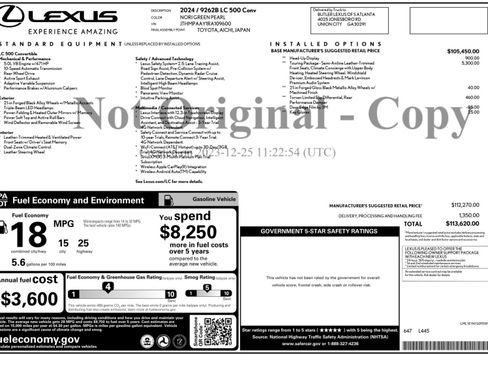 Used 2024 Lexus LC 500 Convertible w/ Touring Package image 60