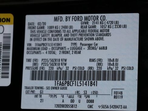 Used 2020 Ford Mustang GT RWD image 32