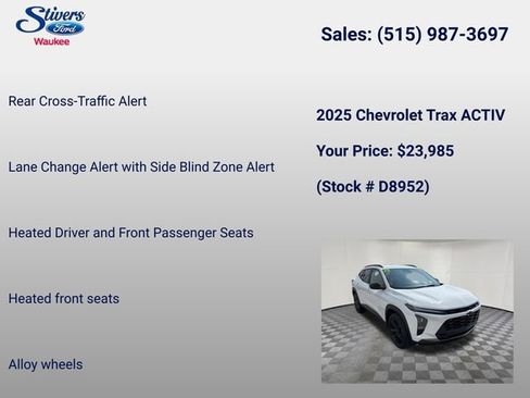 Used 2025 Chevrolet Trax ACTIV w/ Driver Confidence Package FWD image 22
