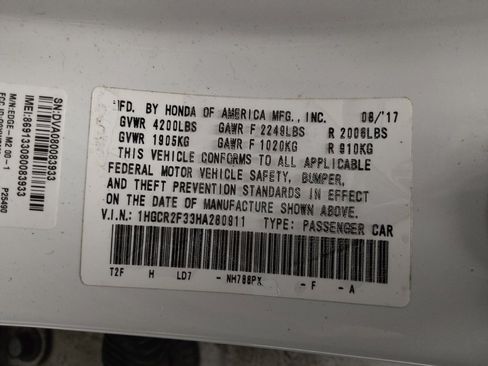 Used 2017 Honda Accord LX image 33