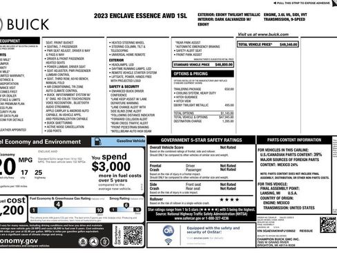 Used 2023 Buick Enclave Essence w/ Trailering Package, 5000 lbs. image 32