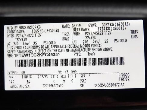 Used 2019 Ford F150 Limited w/ Trailer Tow Package AWD/4WD image 55