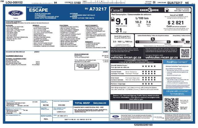 Certified 2025 Ford Escape Platinum AWD/4WD image 6