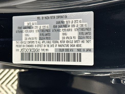 Used 2019 MAZDA CX-9 Touring w/ Touring Premium Package FWD image 12