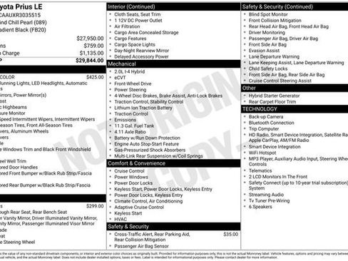 Used 2024 Toyota Prius LE FWD image 2