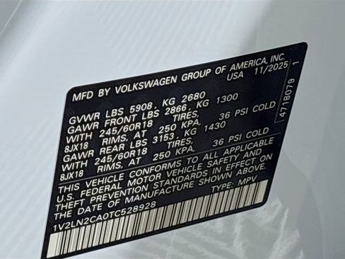 New 2026 Volkswagen Atlas SE image 33