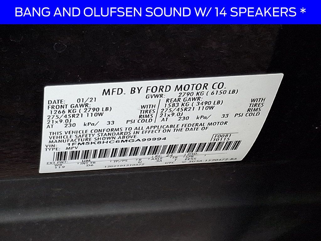 Used 2021 Ford Explorer Platinum w/ Equipment Group 601A AWD/4WD image 30
