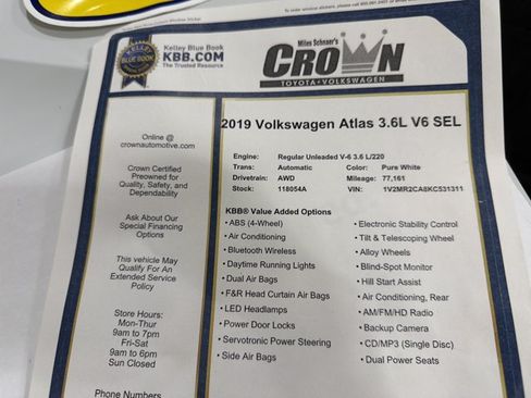 Used 2019 Volkswagen Atlas SEL AWD/4WD image 40